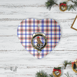 Scottish Boswell Modern Clan Tartan Ceramic Ornament - Crest Heart Style Scottish Plaid Tartan Plaid