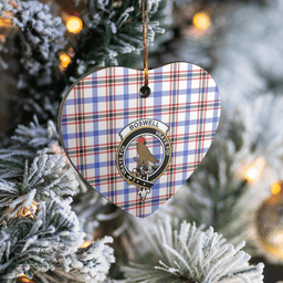 Scottish Boswell Modern Clan Tartan Ceramic Ornament - Crest Heart Style Scottish Plaid Tartan Plaid