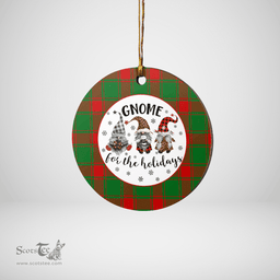 Scottish Middleton Modern Clan Tartan Ceramic Ornament - Gnome Round Style Scottish Plaid Tartan Plaid