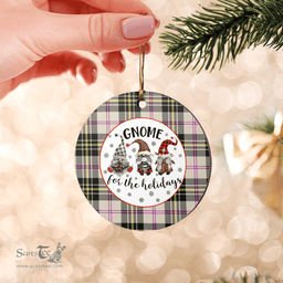Scottish MacPherson Dress Ancient Clan Tartan Ceramic Ornament - Gnome Round Style Scottish Plaid Tartan Plaid