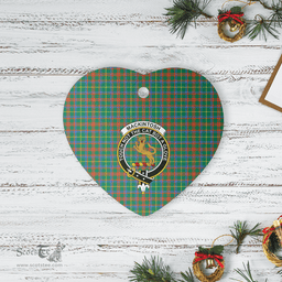 Scottish MacKintosh Hunting Ancient Clan Tartan Ceramic Ornament - Crest Heart Style Scottish Plaid Tartan Plaid