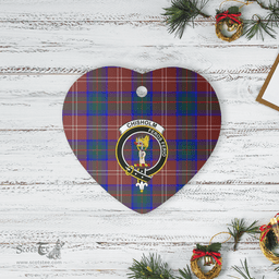 Scottish Chisholm Hunting Modern Clan Tartan Ceramic Ornament - Crest Heart Style Scottish Plaid Tartan Plaid