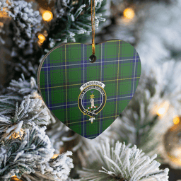 Scottish Henderson Modern Clan Tartan Ceramic Ornament - Crest Heart Style Scottish Plaid Tartan Plaid