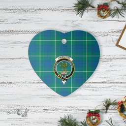 Scottish Hamilton Hunting Ancient Clan Tartan Ceramic Ornament - Crest Heart Style Scottish Plaid Tartan Plaid