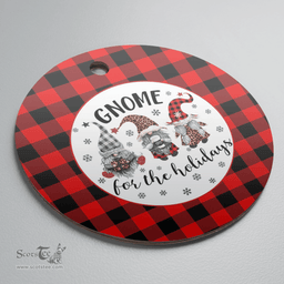 Scottish Rob Roy MacGregor Modern Clan Tartan Ceramic Ornament - Gnome Round Style Scottish Plaid Tartan Plaid