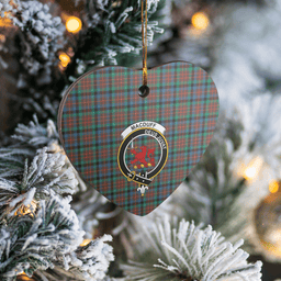 Scottish MacDuff Hunting Ancient Clan Tartan Ceramic Ornament - Crest Heart Style Scottish Plaid Tartan Plaid