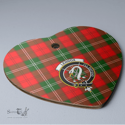 Scottish Lennox Modern Clan Tartan Ceramic Ornament - Crest Heart Style Scottish Plaid Tartan Plaid