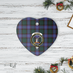 Scottish Guthrie Modern Clan Tartan Ceramic Ornament - Crest Heart Style Scottish Plaid Tartan Plaid