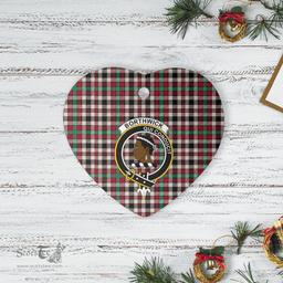 Scottish Borthwick Dress Ancient Clan Tartan Ceramic Ornament - Crest Heart Style Scottish Plaid Tartan Plaid