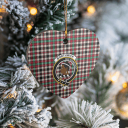 Scottish Borthwick Dress Ancient Clan Tartan Ceramic Ornament - Crest Heart Style Scottish Plaid Tartan Plaid