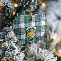 Scottish Campbell Dress Clan Tartan Ceramic Ornament - Crest Heart Style Scottish Plaid Tartan Plaid