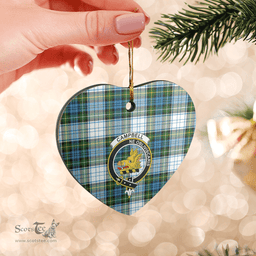 Scottish Campbell Dress Clan Tartan Ceramic Ornament - Crest Heart Style Scottish Plaid Tartan Plaid