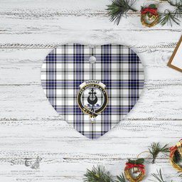 Scottish Hannay Clan Tartan Ceramic Ornament - Crest Heart Style Scottish Plaid Tartan Plaid