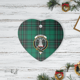 Scottish MacLean Hunting Ancient Clan Tartan Ceramic Ornament - Crest Heart Style Scottish Plaid Tartan Plaid