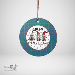 Scottish MacHardy Ancient Clan Tartan Ceramic Ornament - Gnome Round Style Scottish Plaid Tartan Plaid