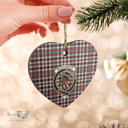 Scottish Borthwick Dress Ancient Clan Tartan Ceramic Ornament - Crest Heart Style Scottish Plaid Tartan Plaid