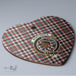 Scottish Borthwick Dress Ancient Clan Tartan Ceramic Ornament - Crest Heart Style Scottish Plaid Tartan Plaid