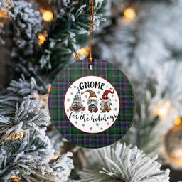 Scottish Cooper Modern Clan Tartan Ceramic Ornament - Gnome Round Style Scottish Plaid Tartan Plaid