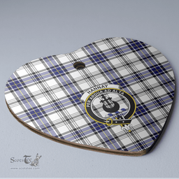 Scottish Hannay Clan Tartan Ceramic Ornament - Crest Heart Style Scottish Plaid Tartan Plaid