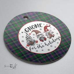 Scottish Cooper Modern Clan Tartan Ceramic Ornament - Gnome Round Style Scottish Plaid Tartan Plaid