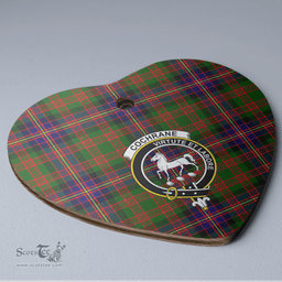 Scottish Cochrane Modern Clan Tartan Ceramic Ornament - Crest Heart Style Scottish Plaid Tartan Plaid