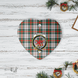 Scottish MacDuff Dress Ancient Clan Tartan Ceramic Ornament - Crest Heart Style Scottish Plaid Tartan Plaid
