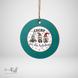Scottish Montgomery Ancient Clan Tartan Ceramic Ornament - Gnome Round Style Scottish Plaid Tartan Plaid