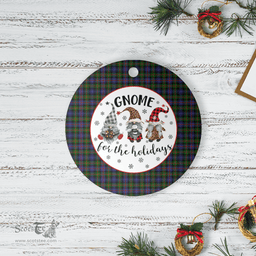 Scottish Spalding Murray of Atholl Modern Clan Tartan Ceramic Ornament - Gnome Round Style Scottish Plaid Tartan Plaid