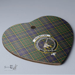 Scottish MacMillan Hunting Modern Clan Tartan Ceramic Ornament - Crest Heart Style Scottish Plaid Tartan Plaid