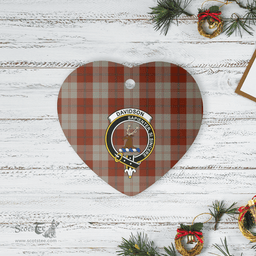Scottish Davidson Dress Dancers Clan Tartan Ceramic Ornament - Crest Heart Style Scottish Plaid Tartan Plaid
