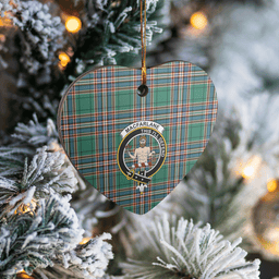 Scottish MacFarlane Hunting Ancient Clan Tartan Ceramic Ornament - Crest Heart Style Scottish Plaid Tartan Plaid