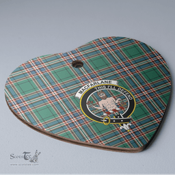 Scottish MacFarlane Hunting Ancient Clan Tartan Ceramic Ornament - Crest Heart Style Scottish Plaid Tartan Plaid
