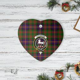 Scottish Cochrane Modern Clan Tartan Ceramic Ornament - Crest Heart Style Scottish Plaid Tartan Plaid