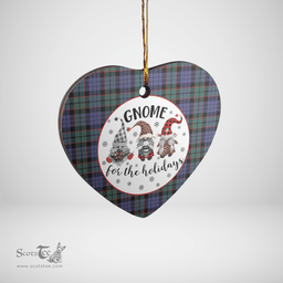 Scottish Fletcher Modern Clan Tartan Ceramic Ornament - Gnome Heart Style Scottish Plaid Tartan Plaid