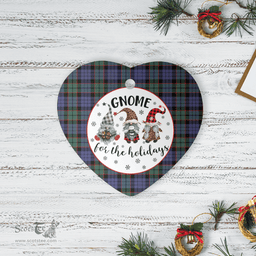 Scottish Fletcher Modern Clan Tartan Ceramic Ornament - Gnome Heart Style Scottish Plaid Tartan Plaid