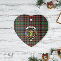 Scottish Cumming Hunting Ancient Clan Tartan Ceramic Ornament - Crest Heart Style Scottish Plaid Tartan Plaid