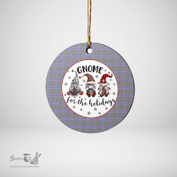Scottish Sir Walter Scott Clan Tartan Ceramic Ornament - Gnome Round Style Scottish Plaid Tartan Plaid