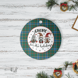 Scottish Ogilvie Hunting Ancient Clan Tartan Ceramic Ornament - Gnome Round Style Scottish Plaid Tartan Plaid