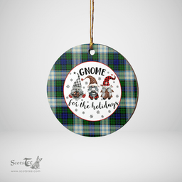 Scottish Blackwatch Dress Modern Clan Tartan Ceramic Ornament - Gnome Round Style Scottish Plaid Tartan Plaid