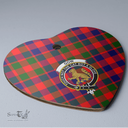 Scottish Gow Modern Clan Tartan Ceramic Ornament - Crest Heart Style Scottish Plaid Tartan Plaid