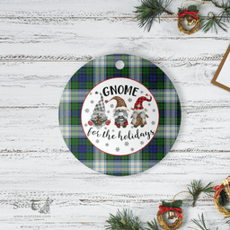 Scottish Blackwatch Dress Modern Clan Tartan Ceramic Ornament - Gnome Round Style Scottish Plaid Tartan Plaid