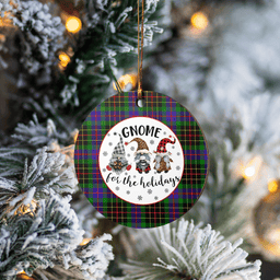 Scottish Brodie Hunting Modern Clan Tartan Ceramic Ornament - Gnome Round Style Scottish Plaid Tartan Plaid