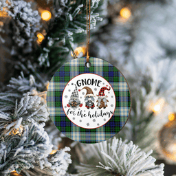 Scottish Blackwatch Dress Modern Clan Tartan Ceramic Ornament - Gnome Round Style Scottish Plaid Tartan Plaid