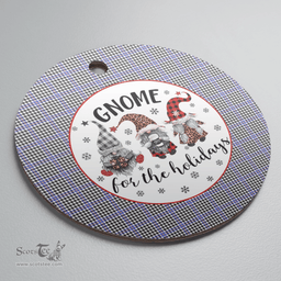 Scottish Sir Walter Scott Clan Tartan Ceramic Ornament - Gnome Round Style Scottish Plaid Tartan Plaid