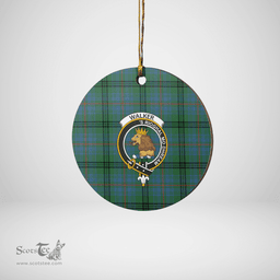 Scottish Walker Hunting Ancient Clan Tartan Ceramic Ornament - Crest Round Style Scottish Plaid Tartan Plaid