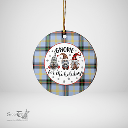Scottish Bell of the Borders Clan Tartan Ceramic Ornament - Gnome Round Style Scottish Plaid Tartan Plaid