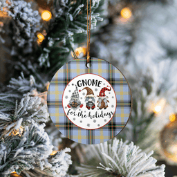 Scottish Bell of the Borders Clan Tartan Ceramic Ornament - Gnome Round Style Scottish Plaid Tartan Plaid