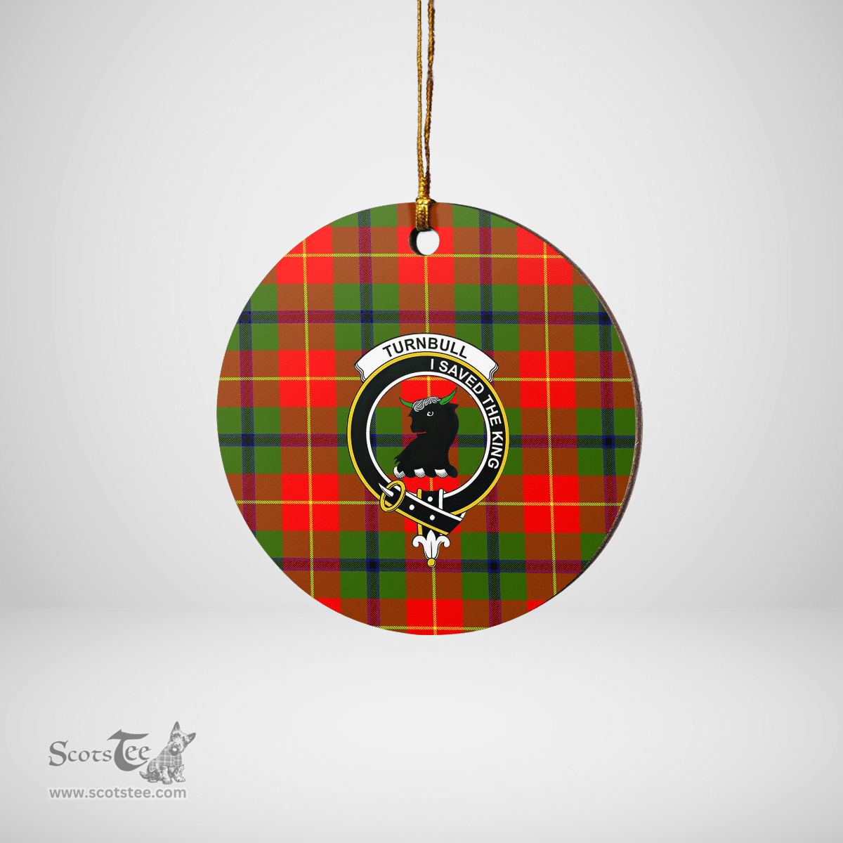 Scottish Turnbull Dress Clan Tartan Ceramic Ornament - Crest Round Style Scottish Plaid Tartan Plaid