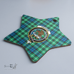 Scottish Graham of Montrose Ancient Clan Tartan Crest Star Ceramic Ornament
