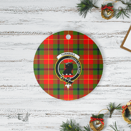 Scottish Turnbull Dress Clan Tartan Ceramic Ornament - Crest Round Style Scottish Plaid Tartan Plaid